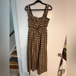 American Eagle Outfitters Brown Plaid Dress
